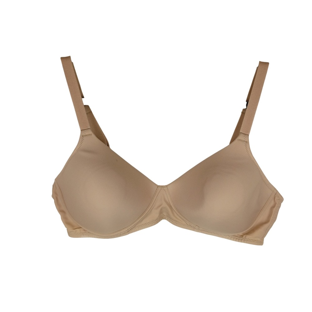 Hanes Womens Tan Wireless T-Shirt Bra Padded G510 C40/90